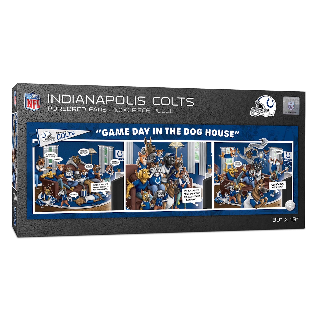 NFL Game Day in the Dog House 1,000 Piece Puzzle